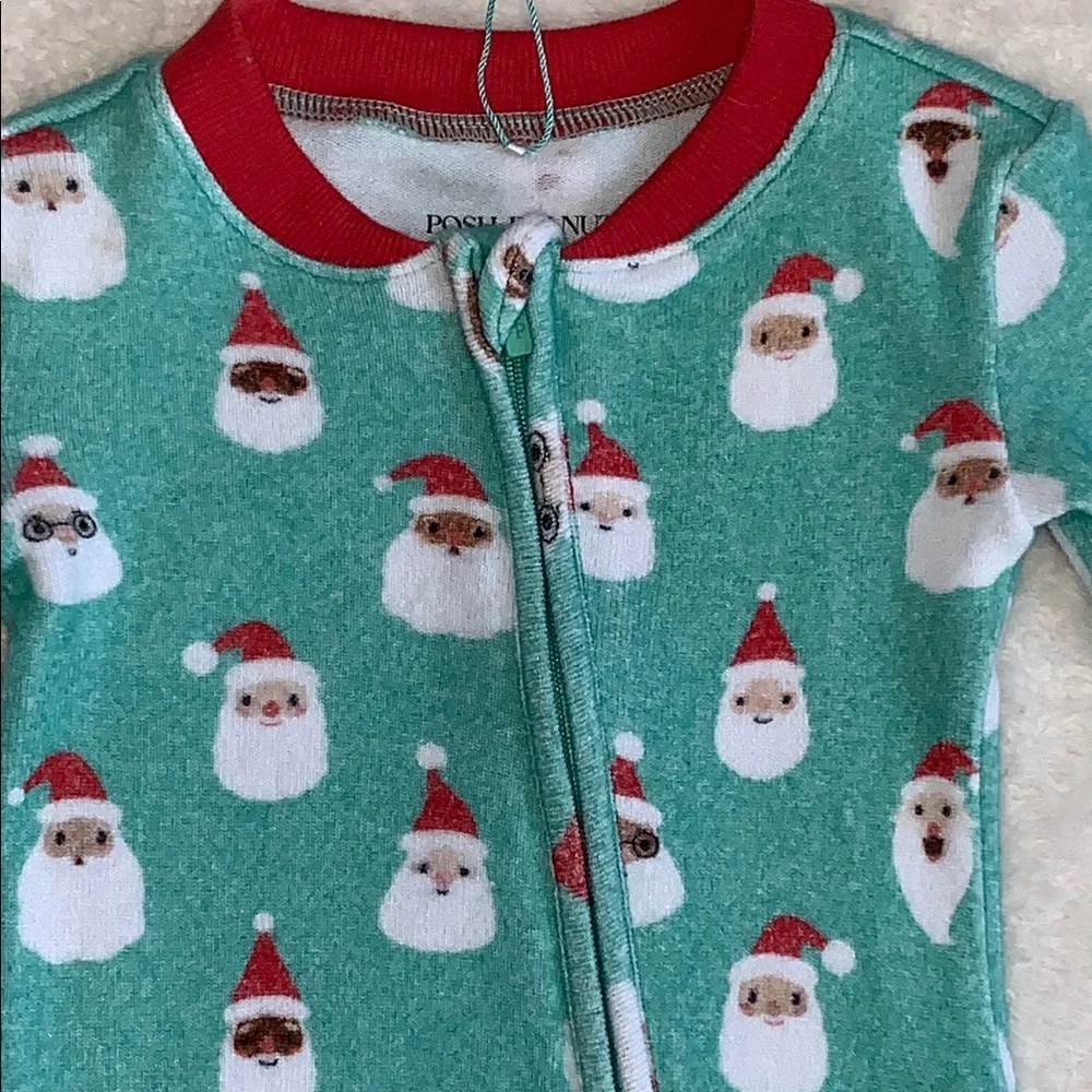 NWT Posh Peanut Pacci Santa Medley Footie 12-18M
